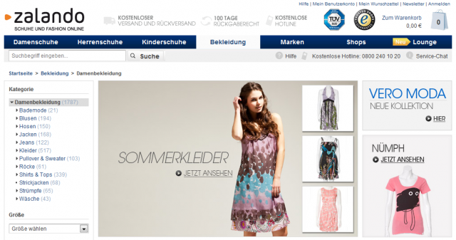 Von wegen Schuhhändler: Zalando verkauft mittlerweile auch Bekleidung Von wegen Schuhhändler: Zalando verkauft mittlerweile auch Bekleidung