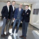 Vier Männer, die wissen, welche Hosen Frauen wünschen: Olaf Bruns - Produktmanager Brax Damenhosen, Kai Timpe - Geschäftsführer DEYK, Tom Wessling - Kreativdirektor Brax und Michael Horst - Produktmanger Brax (v.l.n.r)