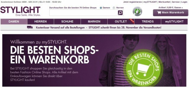 Stylight Webseite