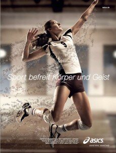 Asics_Sport befreit Körper und Geist_Volleyball Asics_Sport befreit Körper und Geist_Volleyball