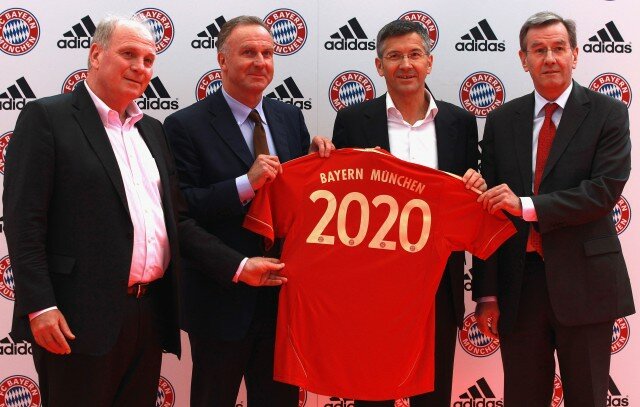 Adidas_Bayern München_Hoeness, Rummenigge, Hainer