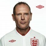 Der Ex-Nationalspieler Paul Gascoigne wirbt für Umbro, die das englische Team ausrüsten