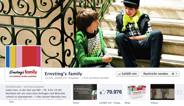 Ernsting's Family Facebook