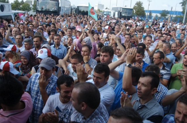 Türkische Textilarbeiter im Streik