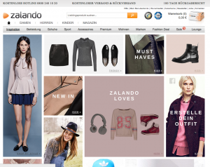 Zalando Webseite