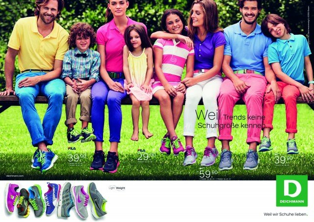 Weil Trends keine Schuhgrößen kennen. Slogan Dachmarkenkampagn