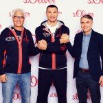 Wladimir Klitschko mit Bernd Boente, Managing Director Klitschko Management Group GmbH und Reiner Pichler, CEO s.Oliver