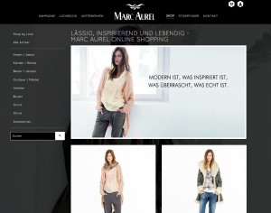 Bereits seit August ist Marc Aurel mit einem Onlineshop online