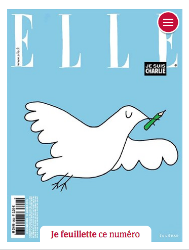 Elle solidarisiert sich mit Charlie Hebdo auf dem Cover