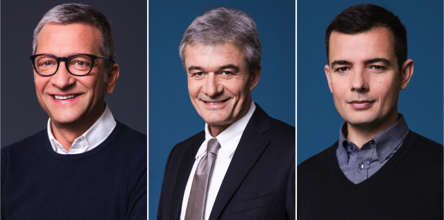 Das neue Trio: Marco Messini für Vertrieb, Piero Maldini für Retail und John Mollanger für Produkt und Marketing