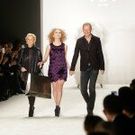 Anna Ermakova mit Riani Designer Isi Degel und Ulrich Schulte