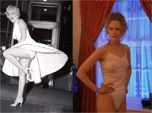 Auch Marylin Monroe und Nicole Kidman setzten auf Hanro vor der Kamera