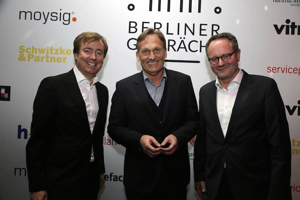 Dr. Carsten Lurse (h+p), Hans-Joachim Watzke (BVB) und Klaus Harnack (h+p)