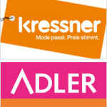 Adlers neues Logo über den alten Kressner-Stores