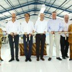Eröffnung im November 2014 mit Martin Friedrich (CFO/COO) Frank und Gerd Oliver Seidensticker (geschäftsführende Gesellschafter), Peter Tornow (Managing Director) und Jürgen Schäfer (General Manager Production) (vlnr)