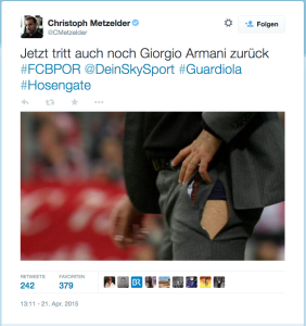#pepshose: Christoph Metzelders Scherz wurde über 230 Mal retweeted