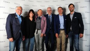 Besser Handeln mit Gardeur: Kränzle (in Altrosa) mit Andor Baltz und Matthias Schober (Baltz Bochum)