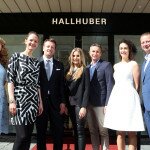 Hallhuber Opening in Bielefeld: Mit Dr. Astrid Jagenberg (Marketing/ Online Sales Hallhuber), CEO Ralf Weber, Model Sophia Thomalla, CPO Arnd Buchardt und Finanzchef Dr. David Frink