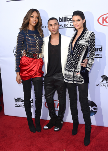 Rousteing mit seinen H&M-Musen Jourdan Dunn und Kendall Jenner