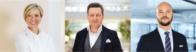 Drei von fünf VP: Andrea Homann (Tom Tailor), Udo Greiser (Bonita) und Daniel Peterburs (Tom Tailor Polo und Contemporary)
