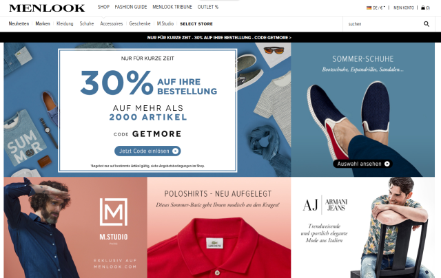 Menlook stellt den Fokus bei Frontlineshop auf Menswear Menlook stellt den Fokus bei Frontlineshop auf Menswear