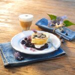 Blaubeer-Quark-Küchlein mit Granitée
