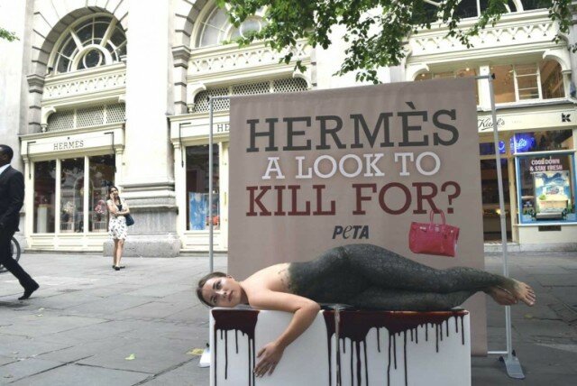PETA-Aktivisten haben jetzt auch eine Hermès-Aktie PETA-Aktivisten haben jetzt auch eine Hermès-Aktie