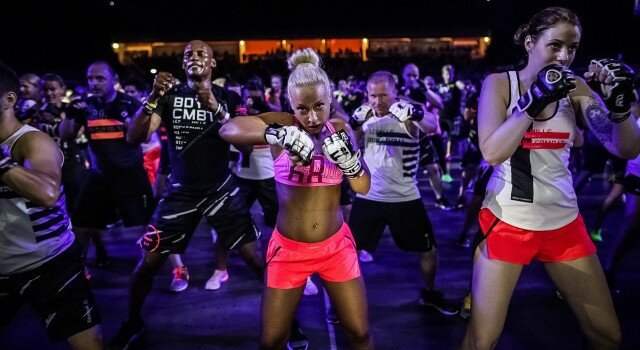 Reebok lud am 29. August 2015 zum gemeinsamen Sporteln in die Berliner Max-Schmeling-Halle ein