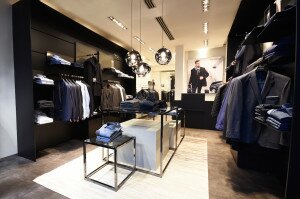 Elegant, maskulines Store-Design