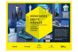 Münchens erste Häuser werben in kräftigem Gelb für sich und die Innenstadt