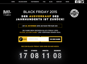 Noch 17 Tage, dann startet der Schnäppchenrausch bei Blackfridaysale.de
