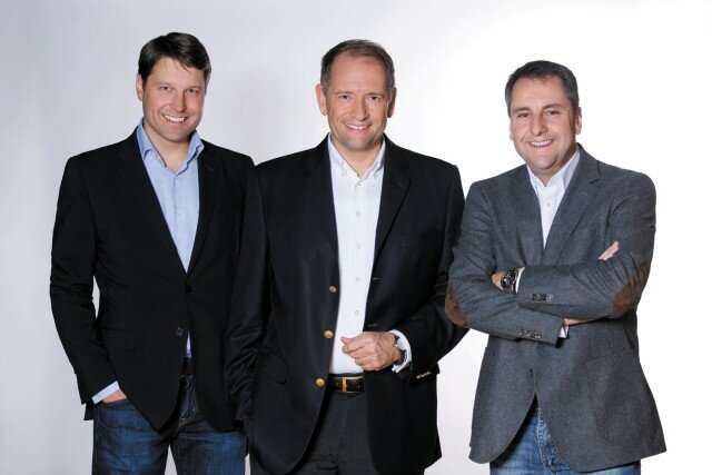 Künftig zu dritt: Die drei Intersport-Vorstände Rumer, Roether und Schnell