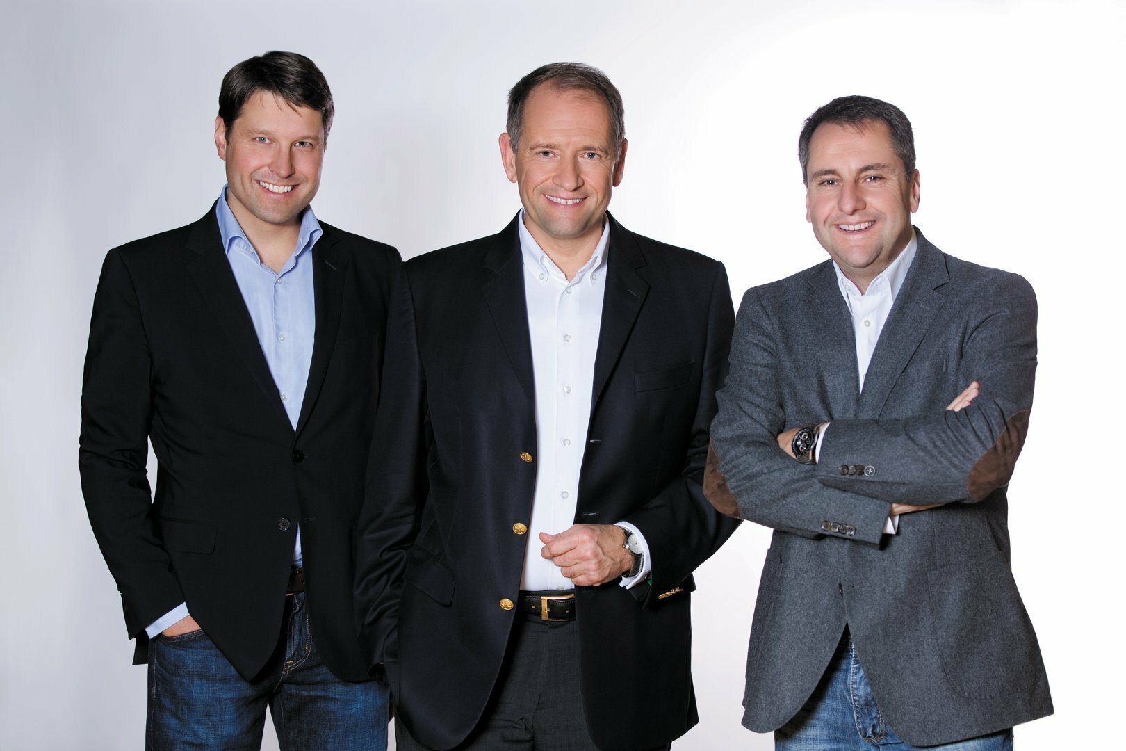 Künftig zu dritt: Die drei Intersport-Vorstände Rumer, Roether und Schnell