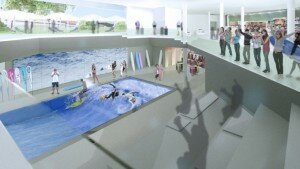7,50 x 16 Meter ist das Wellenbecken groß. Die Arena soll auch für andere Events genutzt werden