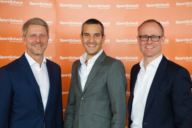Lars Schöneweiss, Markus Rech und Jan Kegelberg stellen die dreiköpfige Geschäftsführung von SportScheck