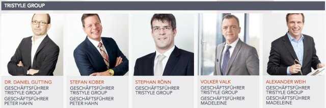TriStyle Gruppe: Außer dem TriStyle CEO Stephan Rönn haben vier Geschäftsführer eine Doppelfunktion TriStyle Gruppe: Außer dem TriStyle CEO Stephan Rönn haben vier Geschäftsführer eine Doppelfunktion