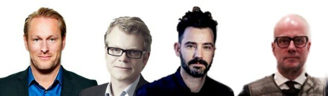 Nilssons Fantastic Four: CMO Grevy, Sales Director Söderström, Creative Director Wood und Business Unit Director Hedendahl