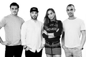 Das vierköpfige Ivyrevel-Gründungsteam mit Aleksandar Subosic, Gustav Springfeldt, Kenza Zouiten und Dejan Subosic 