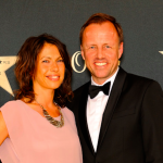Godo Kraemer, hier mit Schauspielerin Jana Pallaske, verlässt s.Oliver nach zwei Jahren wieder